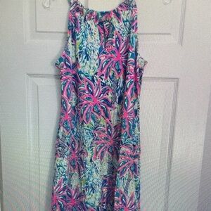 Vibrant Sleeveless Floral Dress